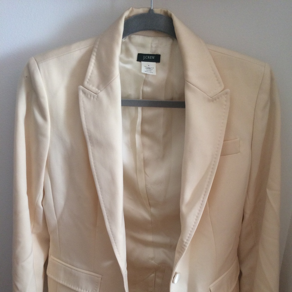 JCrew cream wool blazer